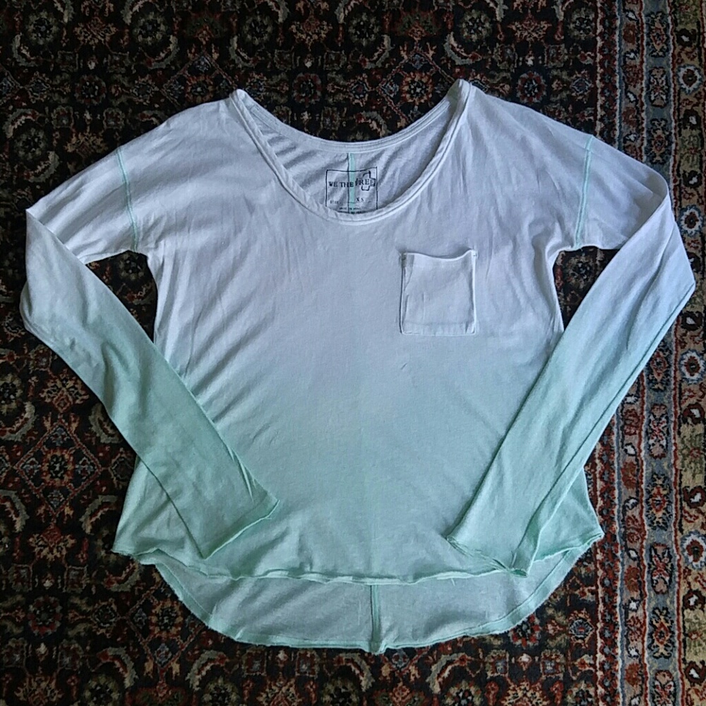 Free People Dip Dye Pocket Tee